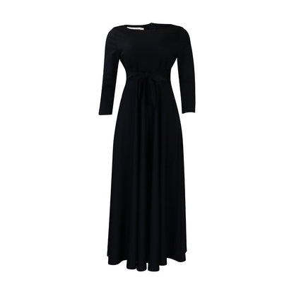 Simple Tie-Waist Plus Size Dress