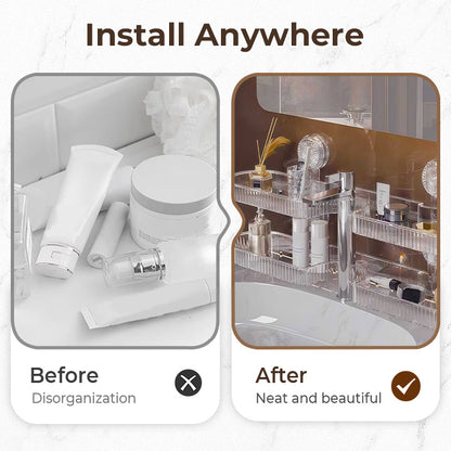 🚰 50% OFF HOT SALE 2025! ✨ Universal Removable Faucet Storage Rack - Expandable Design with Drainage Holes for Kitchen & Bathroom Organization 🛁💫