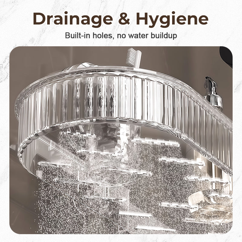 🚰 50% OFF HOT SALE 2025! ✨ Universal Removable Faucet Storage Rack - Expandable Design with Drainage Holes for Kitchen & Bathroom Organization 🛁💫