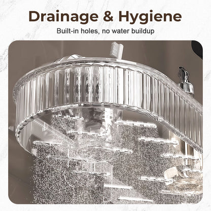 🚰 50% OFF HOT SALE 2025! ✨ Universal Removable Faucet Storage Rack - Expandable Design with Drainage Holes for Kitchen & Bathroom Organization 🛁💫